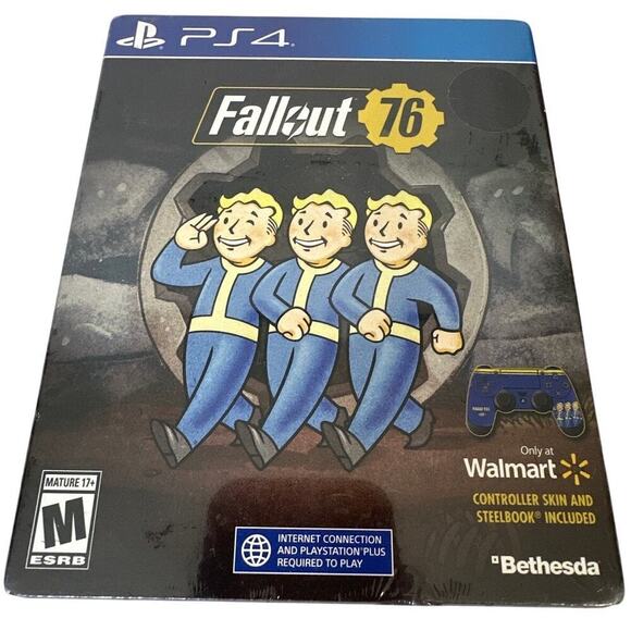 NEW 2018 PS4 FALLOUT 76 Walmart Exclusive STEELBOOK Edition Limited Edition - Picture 1 of 2